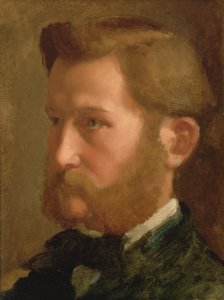 Porträtt av Paul Valpincon, ca 1868-72 (olja på papper på duk) av Edgar Degas