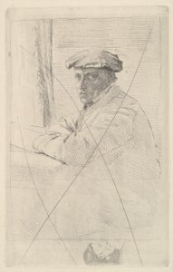 Porträtt av gravören Joseph Tourny, 1857 (inställd etsning) av Edgar Degas