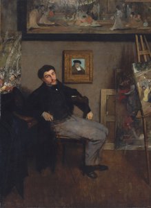 Porträtt av målaren Tissot av Edgar Degas
