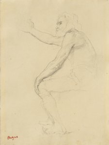 Sittande gammal man, ca 1862 av Edgar Degas