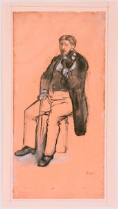 Sitzender Geigenspieler av Edgar Degas