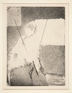 Sittande kvinna i motorhuv och sjal av Edgar Degas