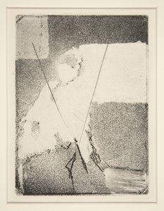 Sittande kvinna i motorhuv och sjal, ca 1879 (etsning och akvatint) av Edgar Degas