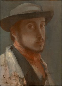 Självporträtt, ca. 1858 av Edgar Degas