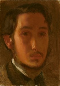 Självporträtt med vit krage av Edgar Degas