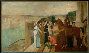 Semiramis construisant Babylone (olja på duk) av Edgar Degas