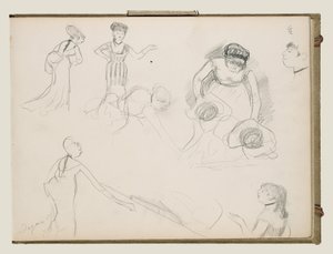 Skisser av cafésångare av Edgar Degas