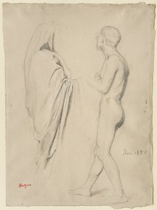 Studie för "Dante och Vergilius", c.1856-57 av Edgar Degas
