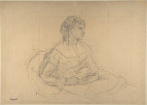 Studie till "Madame Théodore Gobillard" (Yves Morisot) av Edgar Degas