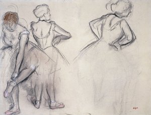 Studie av dansare; Studie av dansare, av Edgar Degas