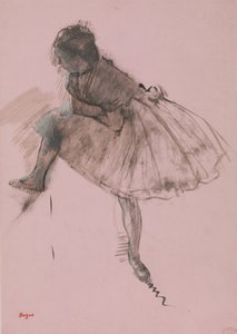 Study of a Balett Dancer recto, Two Studies of Dancers verso, ca. 1873. av Edgar Degas