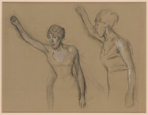 Studie av en sångare av Edgar Degas