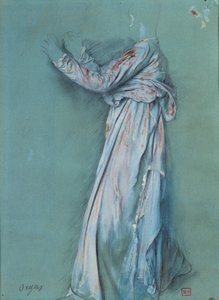 Studie av en kvinnas drapering för "Semiramis"" (ca 1860 - 62). Teckning av Edgar Degas (1834-1917) av Edgar Degas
