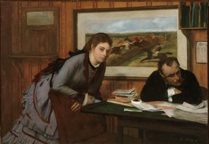 Sulking, ca. 1870. av Edgar Degas