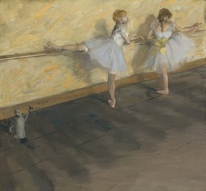 Dansare som övar på stången. 1877 av Edgar Degas