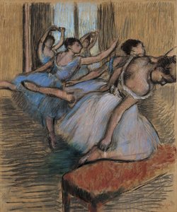 Dansarna, ca 1900 (pastell och kol på papper) av Edgar Degas