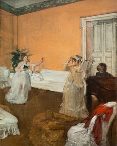Sångupprepningen. Omkring 1869. Olja på duk. av Edgar Degas