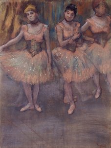 Tre dansare före träning, ca 1880 av Edgar Degas