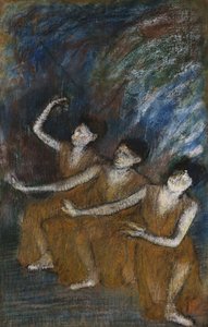 Tre dansare, ca 1895-98 av Edgar Degas