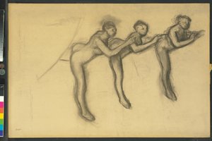 Tre dansare i strumpbyxor, ca 1895-1900 av Edgar Degas