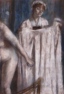Toalett efter badet av Edgar Degas