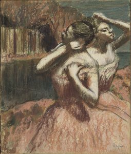 Två dansare (pastell på papper monterad på kartong) av Edgar Degas