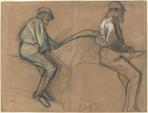 Två studier av en jockey, ca. 1884. av Edgar Degas