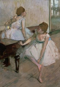 Två dansare vilar, 1874 av Edgar Degas