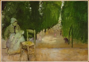 Une nourrice au jardin du Luxembourg (olja på duk) av Edgar Degas