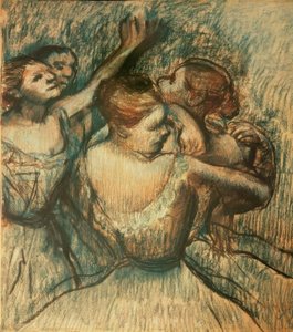 Fyra dansare i halvlängd av Edgar Degas