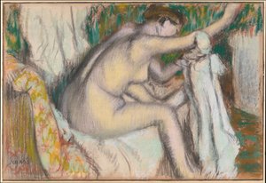 Kvinna som torkar sin arm av Edgar Degas