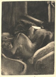 Kvinna som läser Liseuse, ca. 1885. av Edgar Degas
