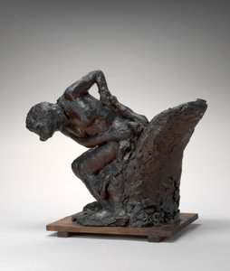 Kvinna Sittande, Torka Hennes Vänster Höft av Edgar Degas