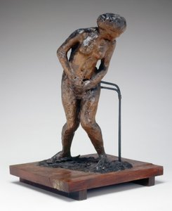 Kvinnan tagen ovetandes, sent 1880-tal tidigt 1890-tal. av Edgar Degas