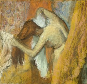 Kvinna vid hennes toalett av Edgar Degas