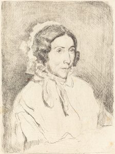 Kvinna i rufsig mössa Dame agée, 18591860. av Edgar Degas