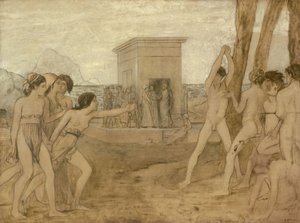 Unga Spartatjejer utmanar pojkar av Edgar Degas