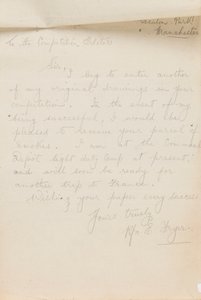 Brev till en tidningstävlingsredaktör, 1917 av Edgar Fryer