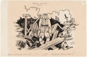 Retaliation, Dan of Damage Dug-Out: God Punish England!!!, 1917 av Edgar Fryer