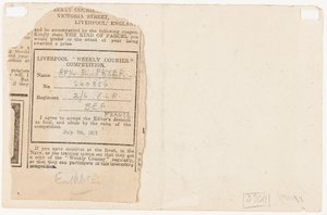Inlämning till tidningstävlingsredaktör, 1917 av Edgar Fryer