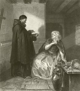 Juliet in the cell of Friar Lawrence (gravyr)