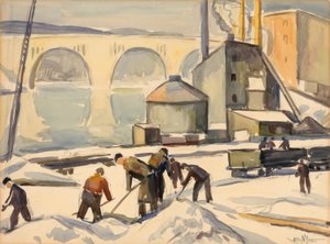 C.W.A.-arbetare vid Key Bridge av Edgar Nye