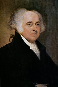President John Adams (1735-1826) (färglitografi) av Edgar Parker