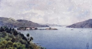 Norra Spanien: Vigo Bay, The Inner Harbour, med utsikt mot havet (färg litho)