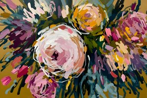 Färgsprakande abstrakta blommor