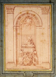 En studie för kardinal de Fleurys begravningsmonument, av Edmé Bouchardon