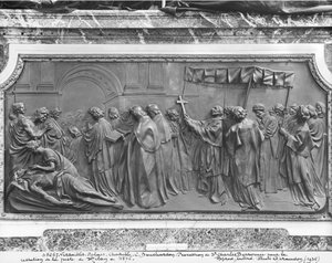 Procession av St. Charles Borromeo för att bota Milano från pesten 1576 (marmor)