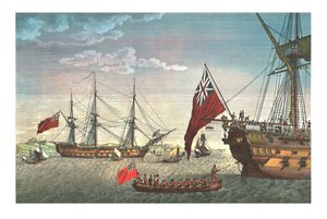 Napoleon går ombord på Northumberland för sin resa till St Helena, 8 augusti 1815, c1850