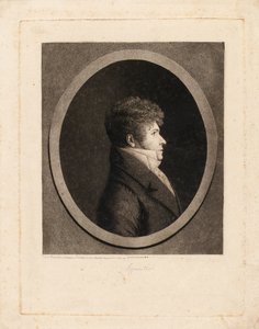 Porträtt av dirigenten och kompositören Gaspare Spontini 1774-1851.