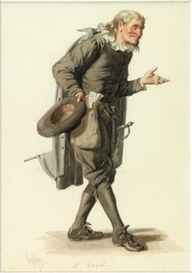Porträtt av Monsieur Loyal, ca 1870 (akvarell) av Edmond Aime Florentin Geffroy